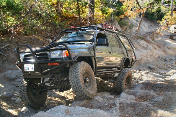 Modified 4Runner on Walker Hill of the infamous Rubicon Trail.